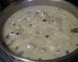 鶏とキノコのクリーム煮　山葵添え♪　作り方7写真