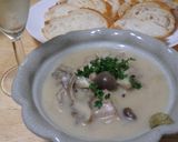 鶏とキノコのクリーム煮　山葵添え♪　作り方8写真
