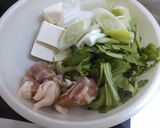 一人鍋で鶏すき鍋作り方1写真