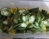 菊の花とオクラのあごだし漬け作り方3写真