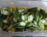 菊の花とオクラのあごだし漬け作り方3写真