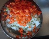 野菜いっぱいミンチ丼作り方1写真