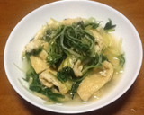 油揚げと水菜の煮物【柚子胡椒風味】作り方6写真