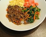 野菜いっぱいミンチ丼作り方5写真