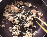小松菜と挽肉の和風パスタ作り方2写真