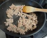 小松菜と豚挽肉の甘辛炒め作り方3写真