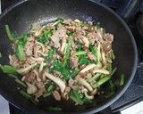 小松菜と豚挽肉の甘辛炒め作り方6写真