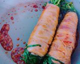 ＊豚肉の小葱大葉チーズとろ〜り巻き焼き＊作り方6写真