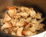 圧力鍋で簡単♪鶏むねと根菜の生姜味噌煮作り方9写真