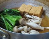 どうし菜と厚揚げの炊き合せ：道の駅どうし作り方4写真