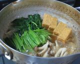 どうし菜と厚揚げの炊き合せ：道の駅どうし作り方5写真