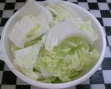 キャベツ＆白菜とちくわの卵とじ作り方1写真