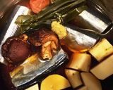 圧力鍋で秋刀魚と海老芋の梅煮作り方4写真