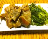 とろっとろすじ肉とカブ菜の醤油煮作り方6写真