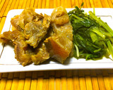 とろっとろすじ肉とカブ菜の醤油煮作り方6写真