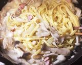 かける派！キノコたっぷりクリームパスタ作り方8写真