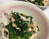 菊菜(春菊)とささみの胡麻和え作り方5写真
