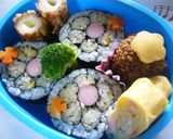 お花の巻き寿司(キャラ弁)作り方7写真