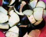 だしの素で簡単！里芋となすと豚肉の煮物作り方1写真