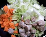 わける派＊白菜とビーンズのコーンシチュー作り方1写真