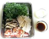 豆苗入り中華風炊き込みご飯作り方1写真