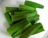 鶏団子と長芋とオクラの照焼き作り方2写真
