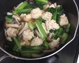 小松菜と鶏モモミンチダンゴ作り方8写真