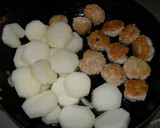 鶏団子と長芋とオクラの照焼き作り方5写真