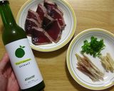 カラマンシー果汁を使用♪カツオの漬け丼作り方1写真