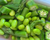 桜海老と緑野菜のひんやり浸し作り方1写真
