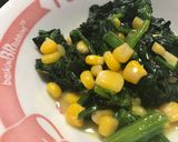 ほうれん草&コーンのバターソテー♡作り方3写真