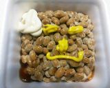 納豆ふりかけマヨネーズ♥朝食ランチご飯丼作り方1写真