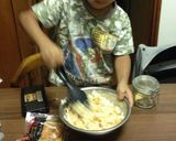 鮭ほぐし de 親子丼作り方2写真