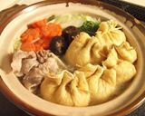超お手軽♪肉野菜　ラーメン巾着鍋作り方13写真
