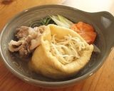 超お手軽♪肉野菜　ラーメン巾着鍋作り方14写真