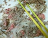 麺がもっちり☆チリミートのクリームうどん作り方6写真