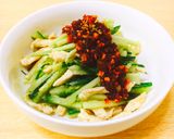 簡単☆胸肉ときゅうりの棒棒鶏風サラダ作り方2写真