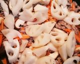 挽き肉入り！れんこんとひじきの煮物♪作り方5写真