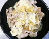 あごだしつゆで豚卵玉丼作り方3写真