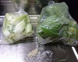 お父さんの青梗菜で肉豆腐作り方1写真
