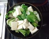 お父さんの青梗菜で肉豆腐作り方3写真
