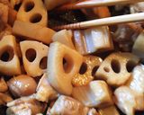シャキシャキれんこんの煮物作り方8写真