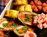 そぼろでリラックマお弁当♫作り方2写真