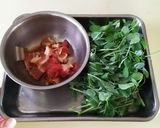 豆苗と豚肉のスープ作り方1写真