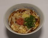 明太生姜玉子あんかけうどん作り方4写真