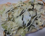 ポテサラ×温玉のトースト、塩昆布味。作り方5写真