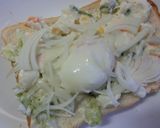 ポテサラ×温玉のトースト、塩昆布味。作り方4写真