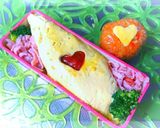 時短簡単節約☆愛情オムライス弁当♪作り方7写真