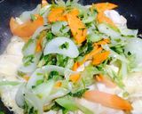 ヘルシー♡鶏胸肉と野菜のレモンマヨ炒め作り方5写真
