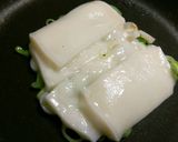 餅ねぎ焼き☝お好み焼風ソース味♪もち消費作り方6写真
